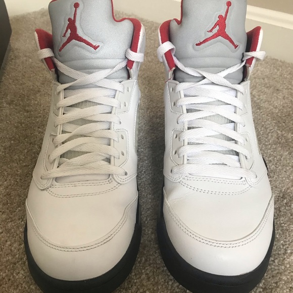 Jordan retro 5 fire red Sz 9 2013 grape v near Ds metallic aqua - Picture 5 of 9